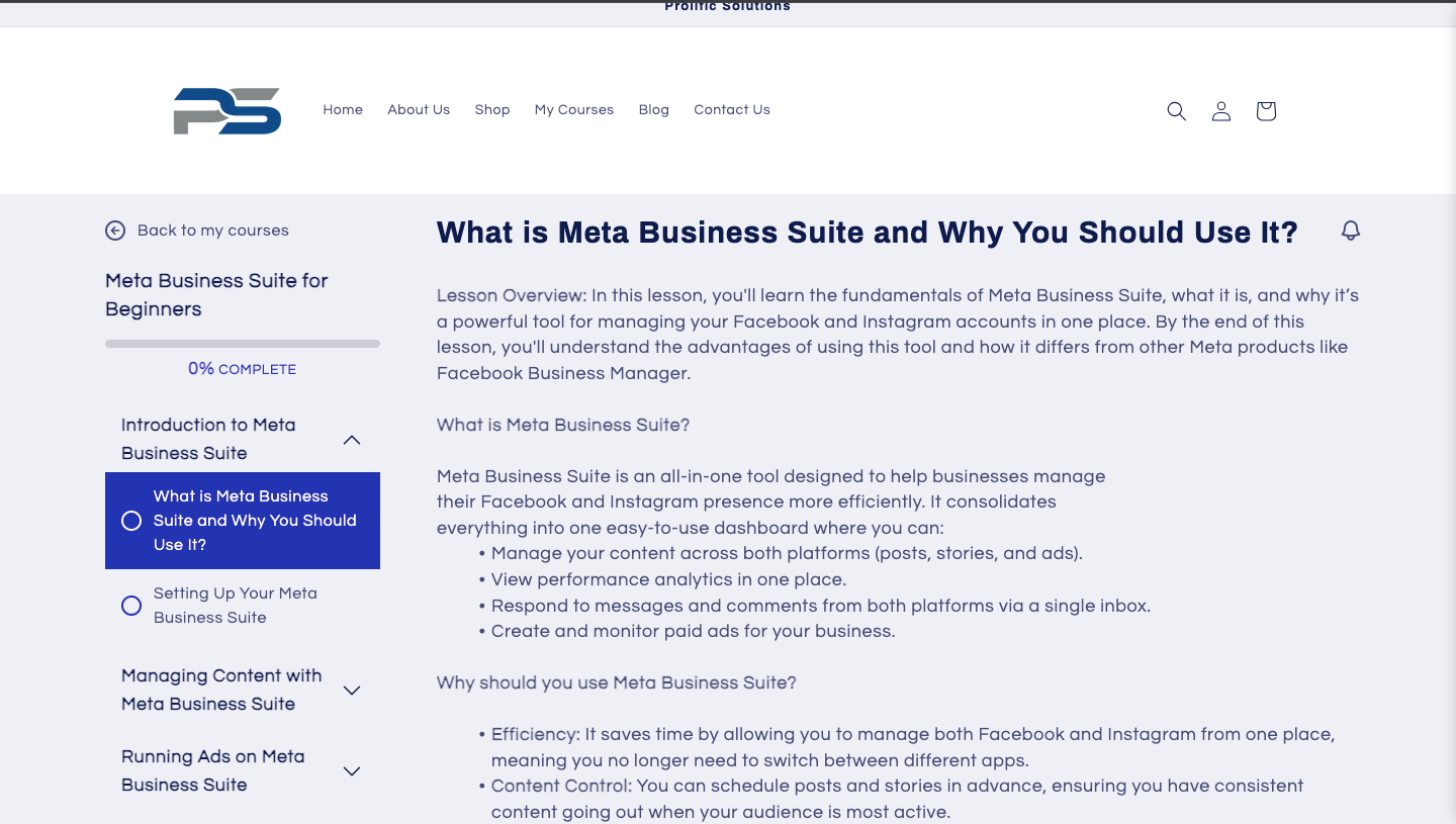 Meta Business Suite for Beginners: Master Social Media Management & Advertising (Course)